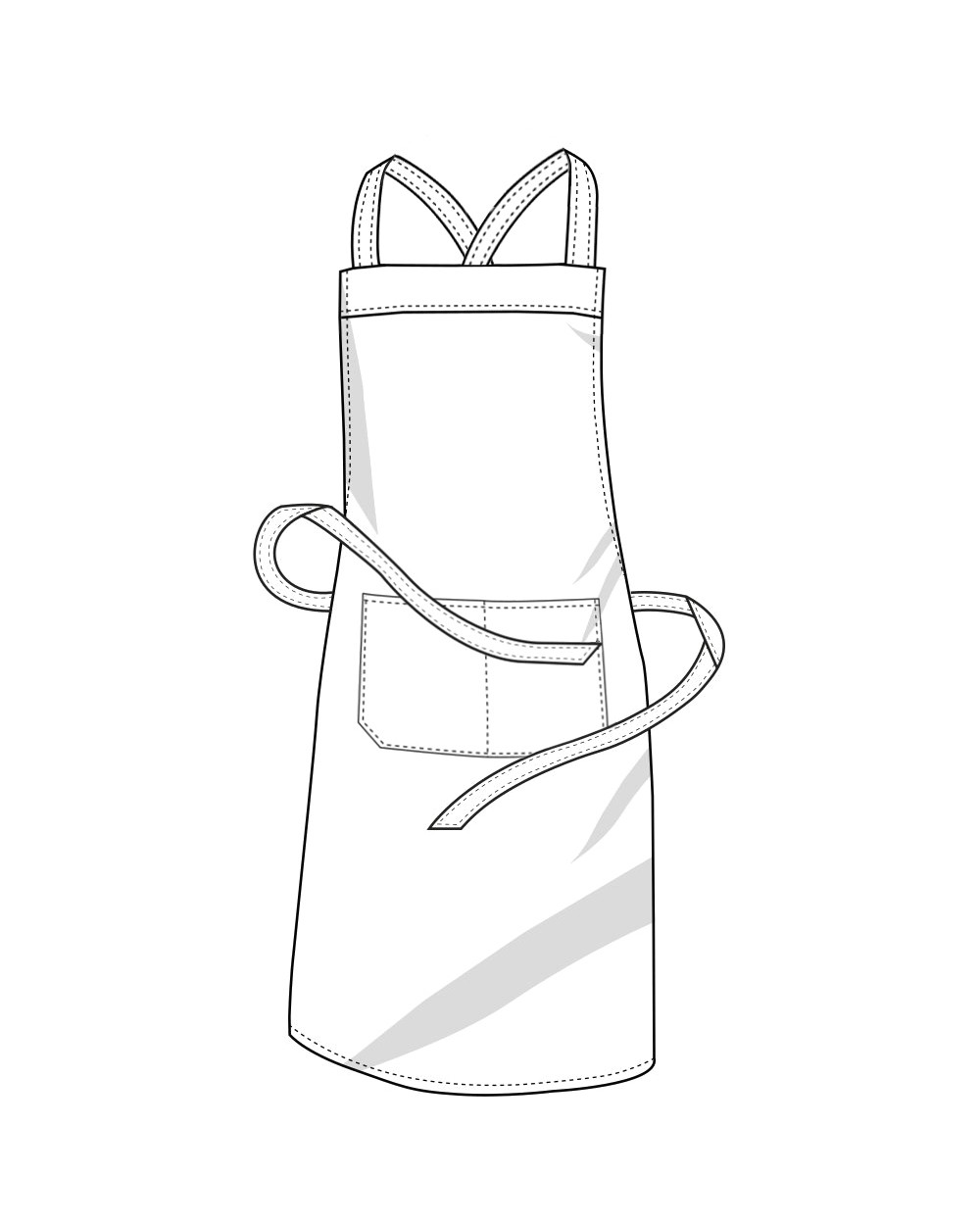 Tabliers personnalisable LINK KITCHENWEAR Hobby apron with cross bands and pocket