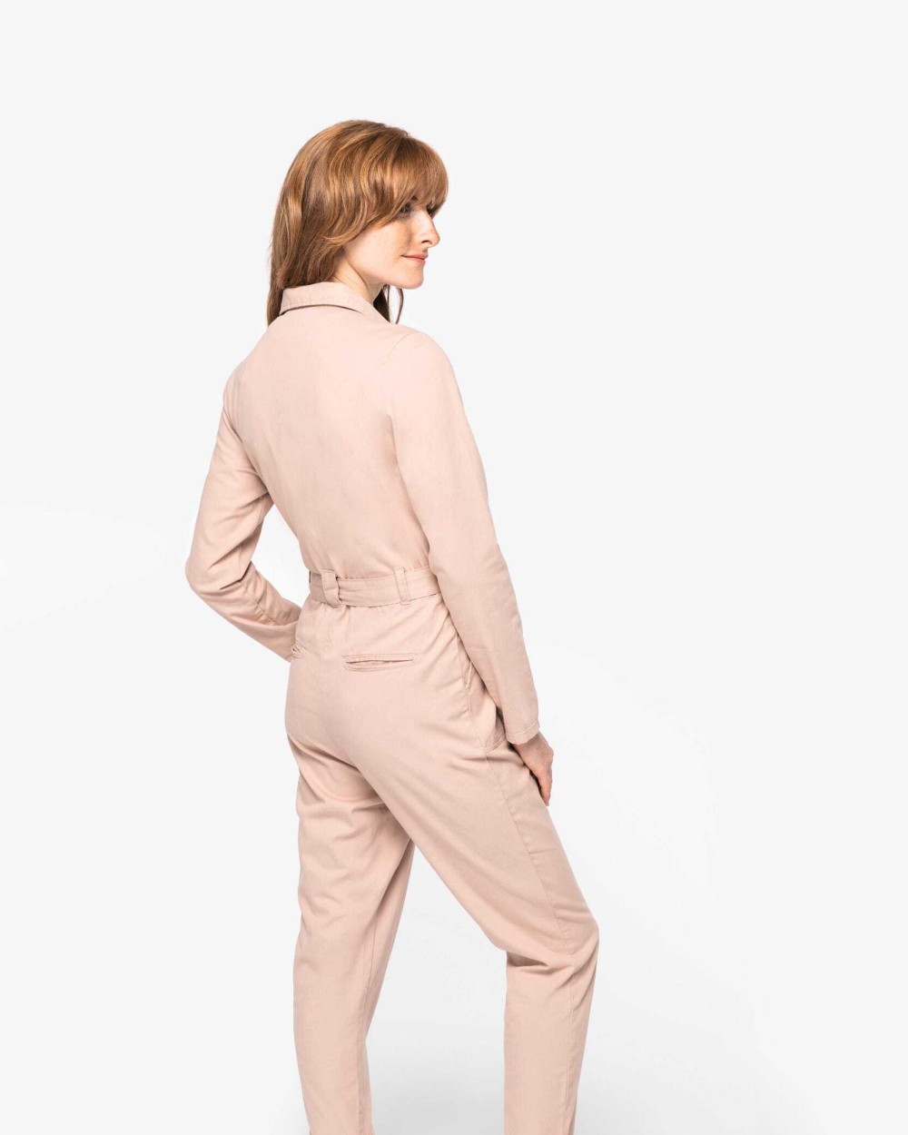 Jurken NATIVE SPIRIT Ecologische verwassen jumpsuit dames voor bedrukking &amp; borduring