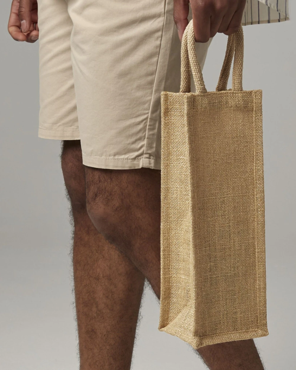 Tassen & Zakken WESTFORDMILL SHIMMER JUTE BOTTLE BAG voor bedrukking &amp; borduring
