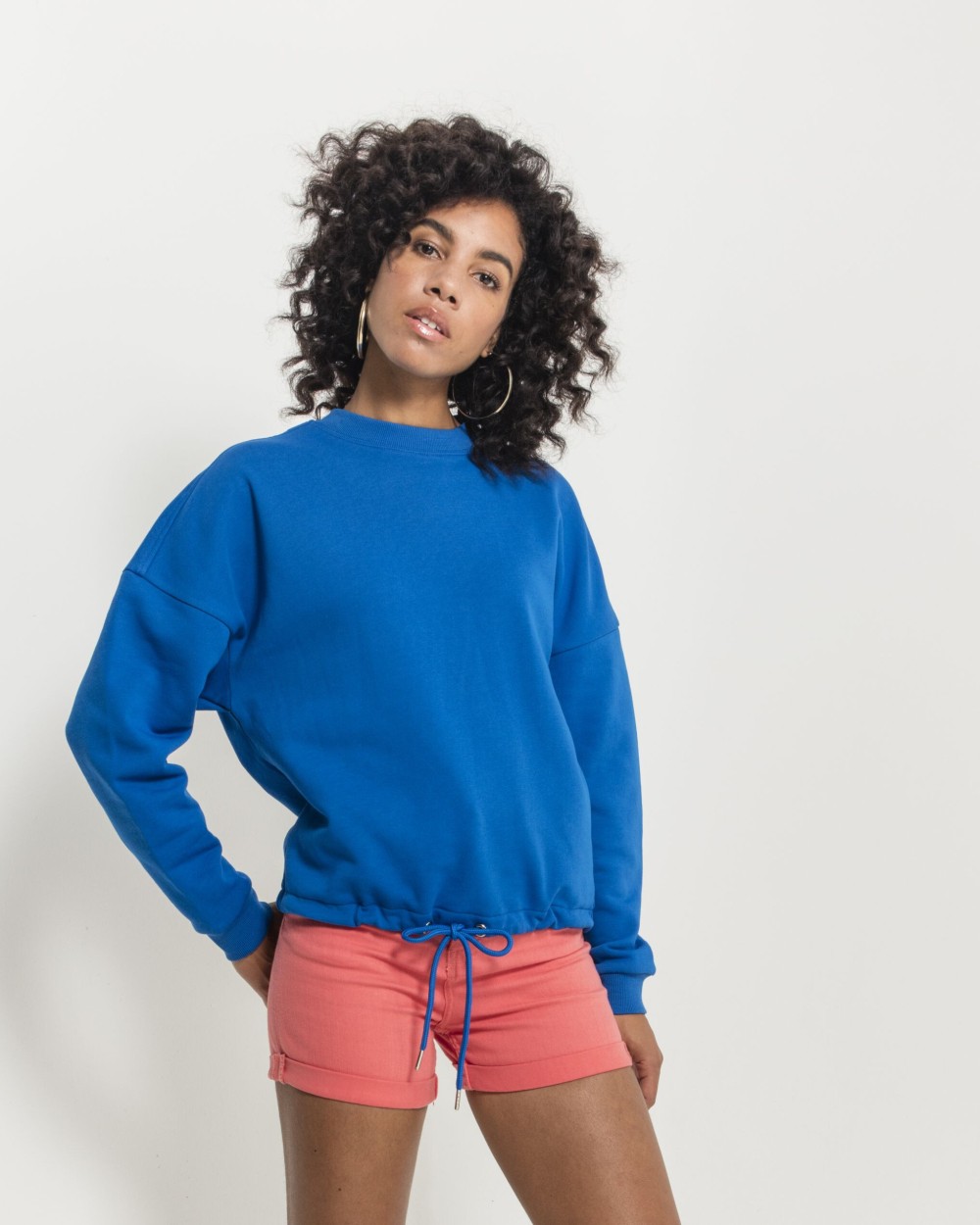 BUILD YOUR BRAND LADIES OVERSIZE CREWNECK Sweatshirts personalisierbar