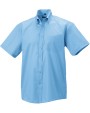 RUSSELL Men's Short Sleeve Ultimate Non-Iron Shirt Hemden personalisierbar