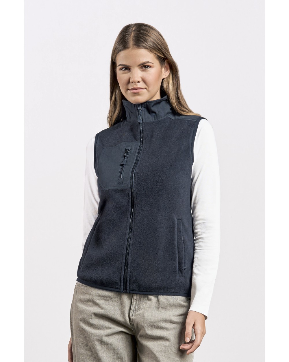 Polar Fleeces PROMODORO Women´s Canvas Fleece Vest voor bedrukking &amp; borduring