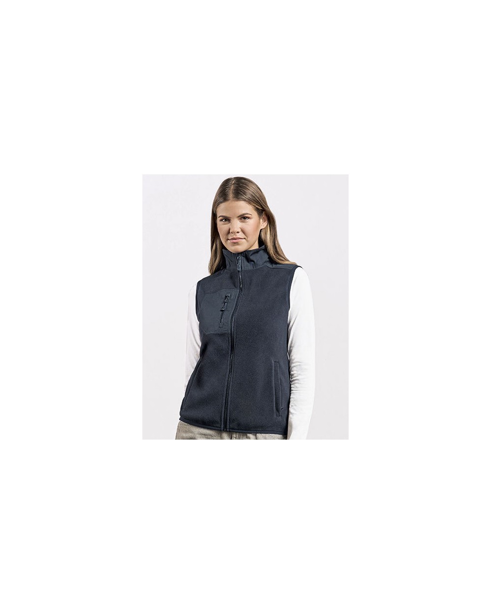 PROMODORO Women´s Canvas Fleece Vest Polar Fleeces personalisierbar