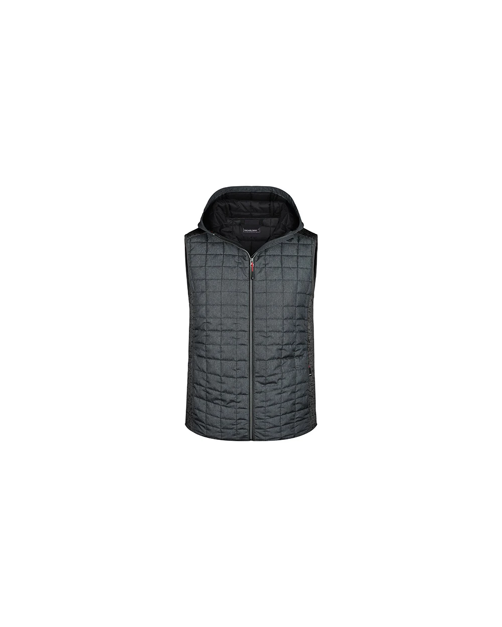Jassen JAMES & NICHOLSON Men's Knitted Hybrid Vest voor bedrukking &amp; borduring