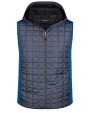 Jassen JAMES & NICHOLSON Men's Knitted Hybrid Vest voor bedrukking &amp; borduring
