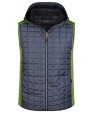 JAMES & NICHOLSON Men's Knitted Hybrid Vest Jacken personalisierbar