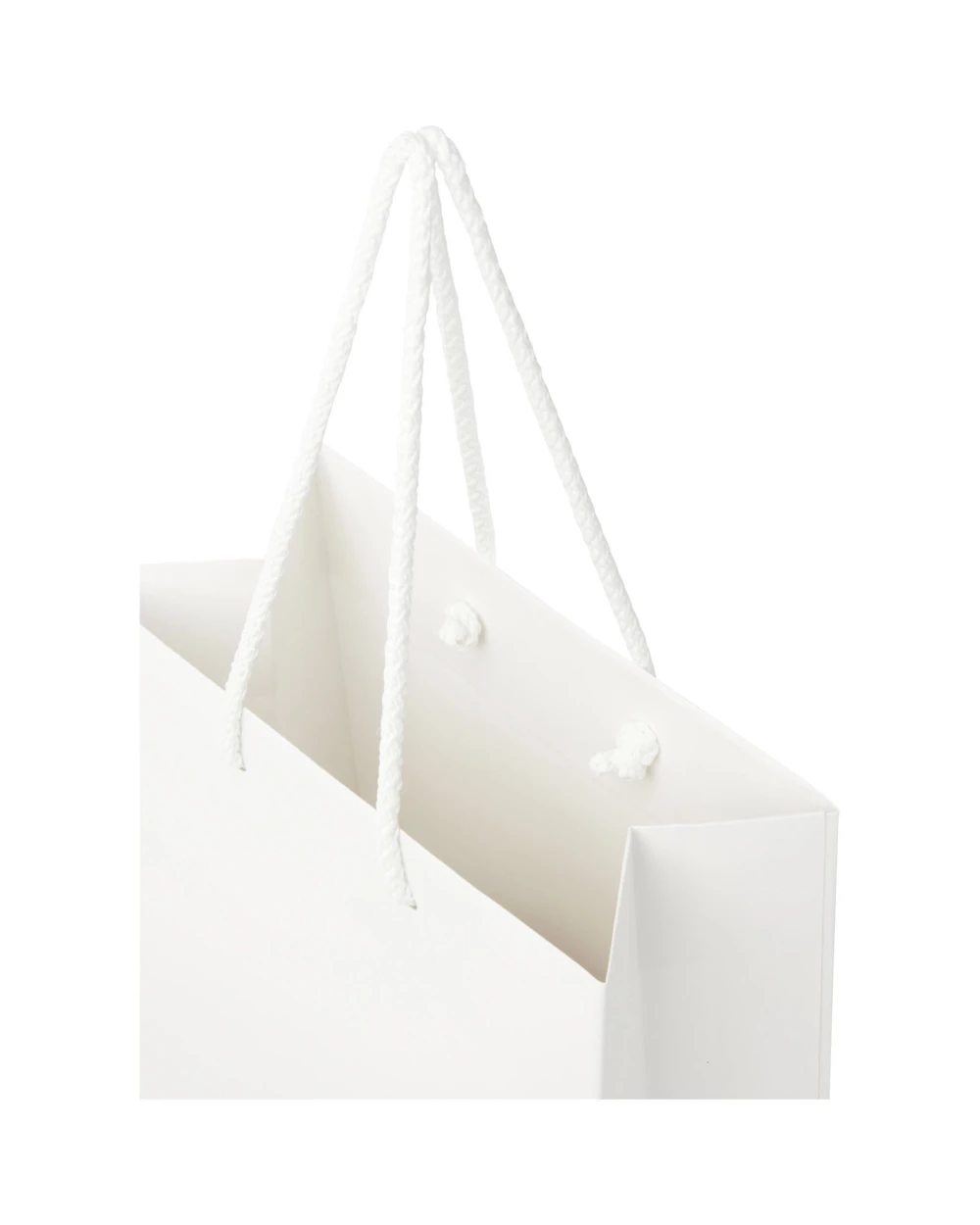 4DO Handgefertigte 170 g/m² Integra-Papiertüte mit Kunststoff Kordelgriffen – 18 × 9 × 23 cm Taschen personalisierbar