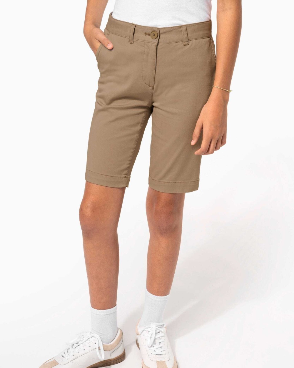 Bermuda's & Shorts KARIBAN Chinobermuda voor meisjes voor bedrukking &amp; borduring