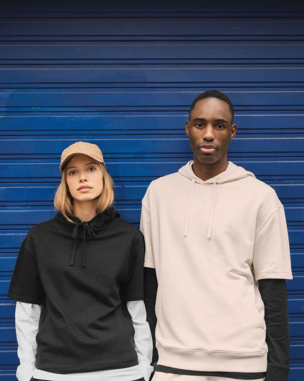 Sweat-shirts personnalisable NATIVE SPIRIT Sweat-shirt écoresponsable à capuche à épaules tombantes manches courtes French Terry unisexe