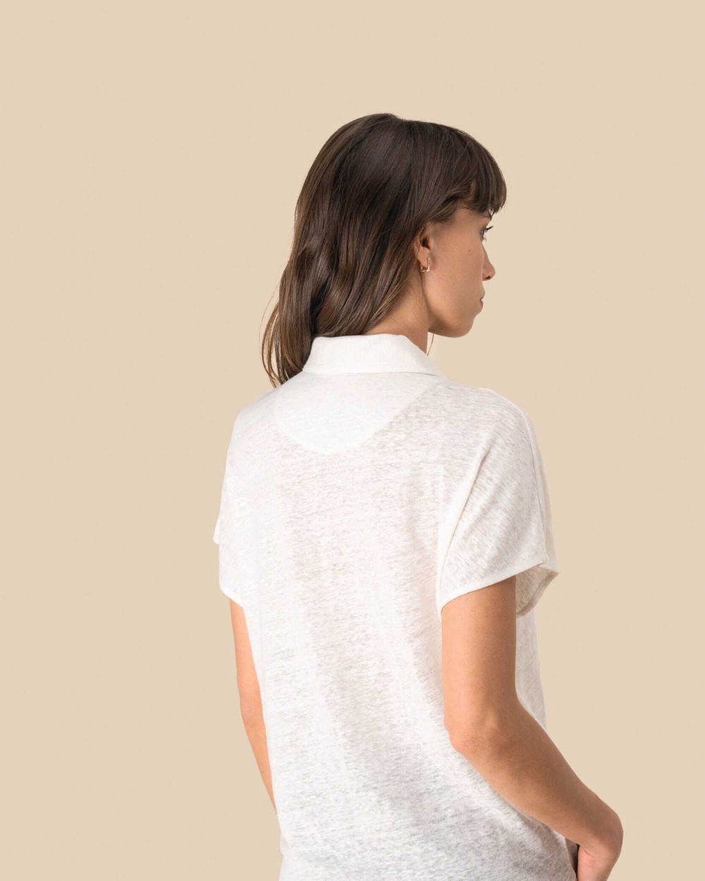 SPASSO Damen-Polohemd aus Leinen Poloshirts personalisierbar