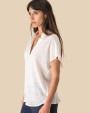 SPASSO Damen-Polohemd aus Leinen Poloshirts personalisierbar