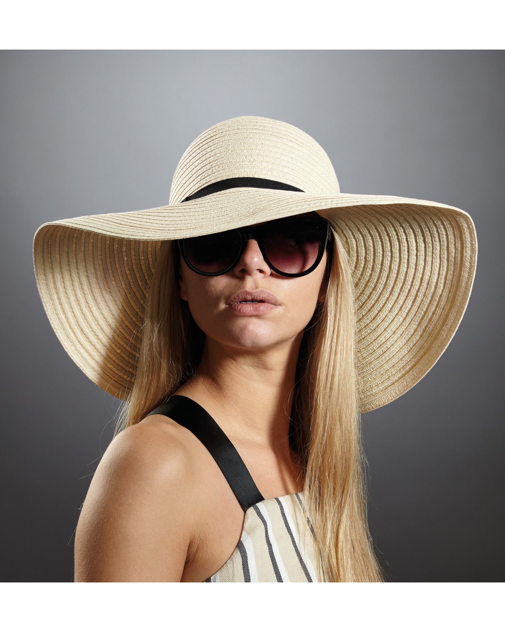 Petjes BEECHFIELD Marbella wide-brimmed sun Hat voor bedrukking &amp; borduring