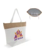 Tote bags 4DO Strandkoelerzak katoen/jute 42x10x30cm voor bedrukking &amp; borduring