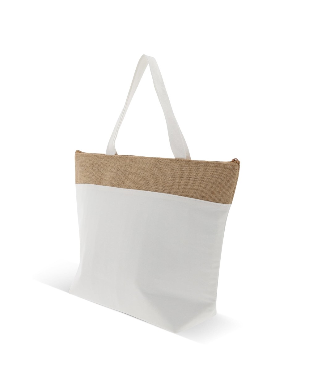 Tote bags 4DO Strandkoelerzak katoen/jute 42x10x30cm voor bedrukking &amp; borduring