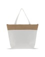Tote bags personnalisable 4DO Sac isotherme de plage coton/jute 42x10x30cm