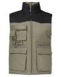 Vestes personnalisable PROJOB 2806 VESTE SANS MANCHE DOUBLEE MULTIPOCHES EPAULES CONTRASTEES