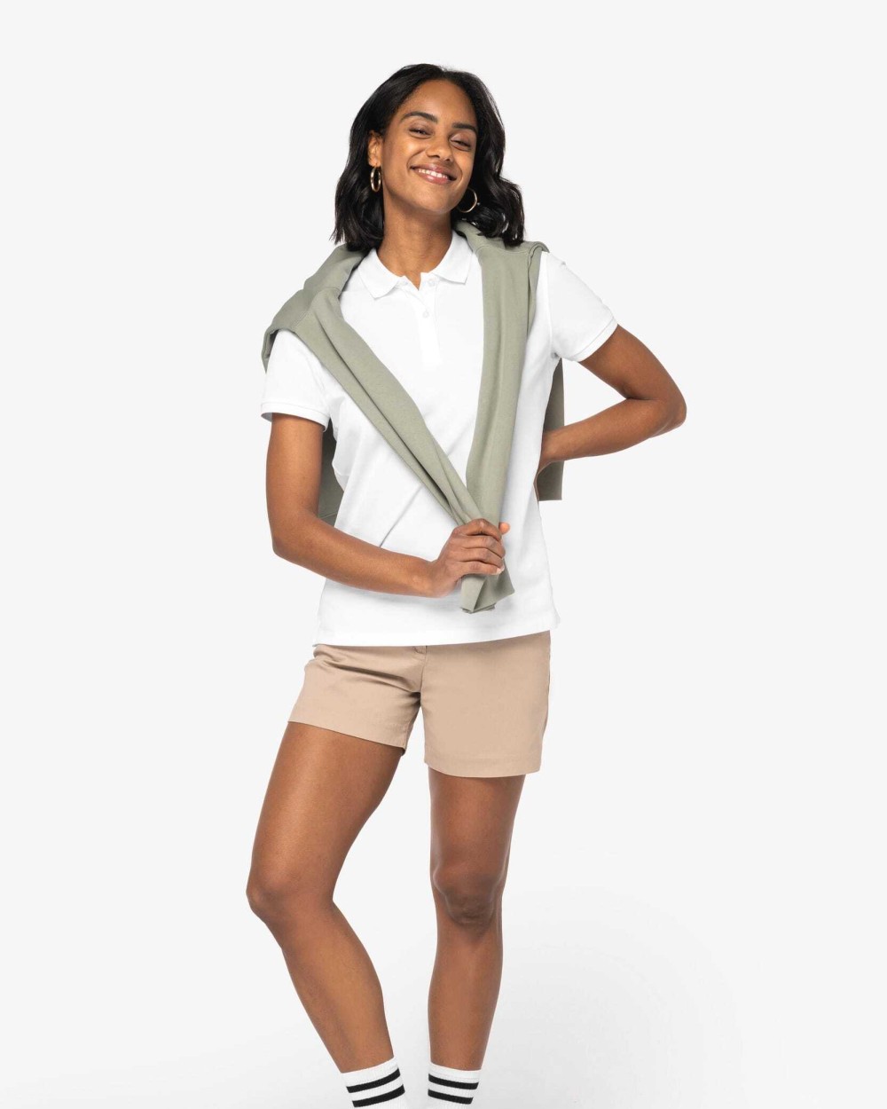 Bermuda's & Shorts NATIVE SPIRIT Ecologische chinobermuda dames voor bedrukking &amp; borduring