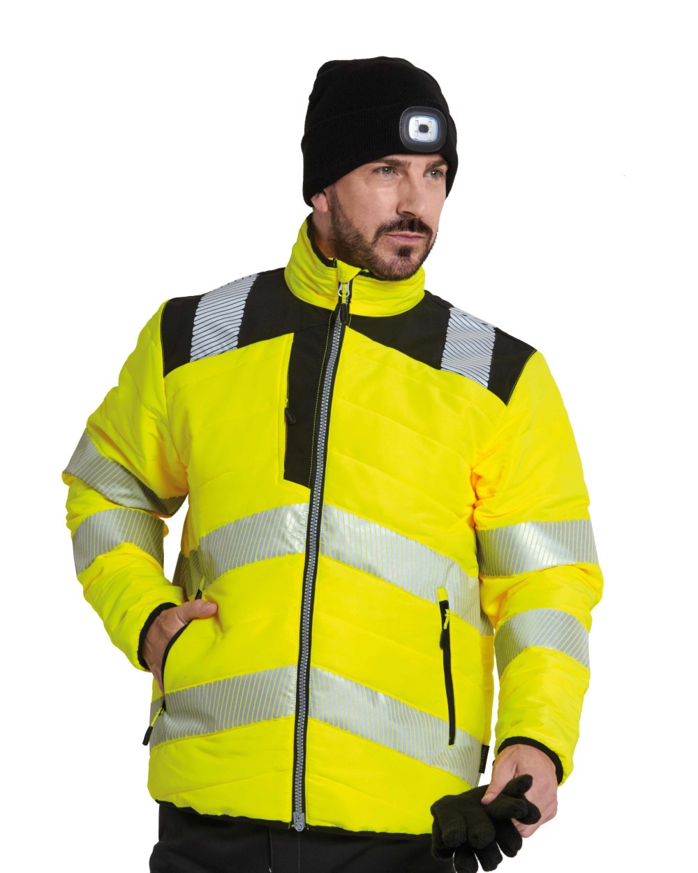 Jassen PORTWEST PW3 Hi-vis baffle jacket (PW371) voor bedrukking &amp; borduring