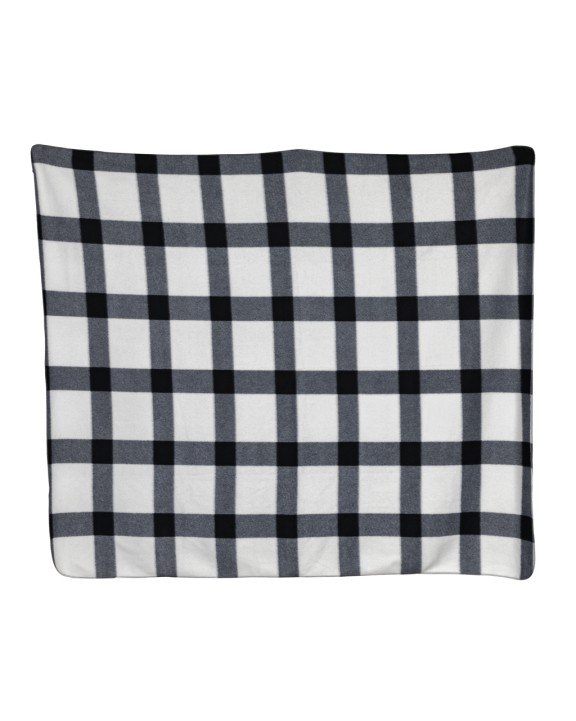 4DO Weiche karierte Fleece-Decke Plaids personalisierbar