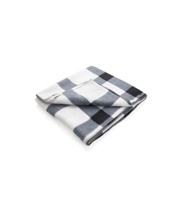 4DO Weiche karierte Fleece-Decke Plaids personalisierbar
