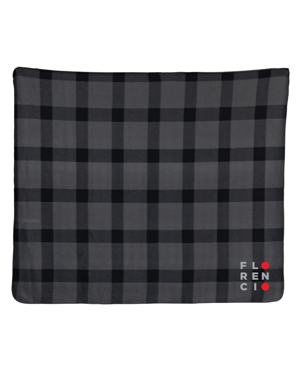 4DO Weiche karierte Fleece-Decke Plaids personalisierbar