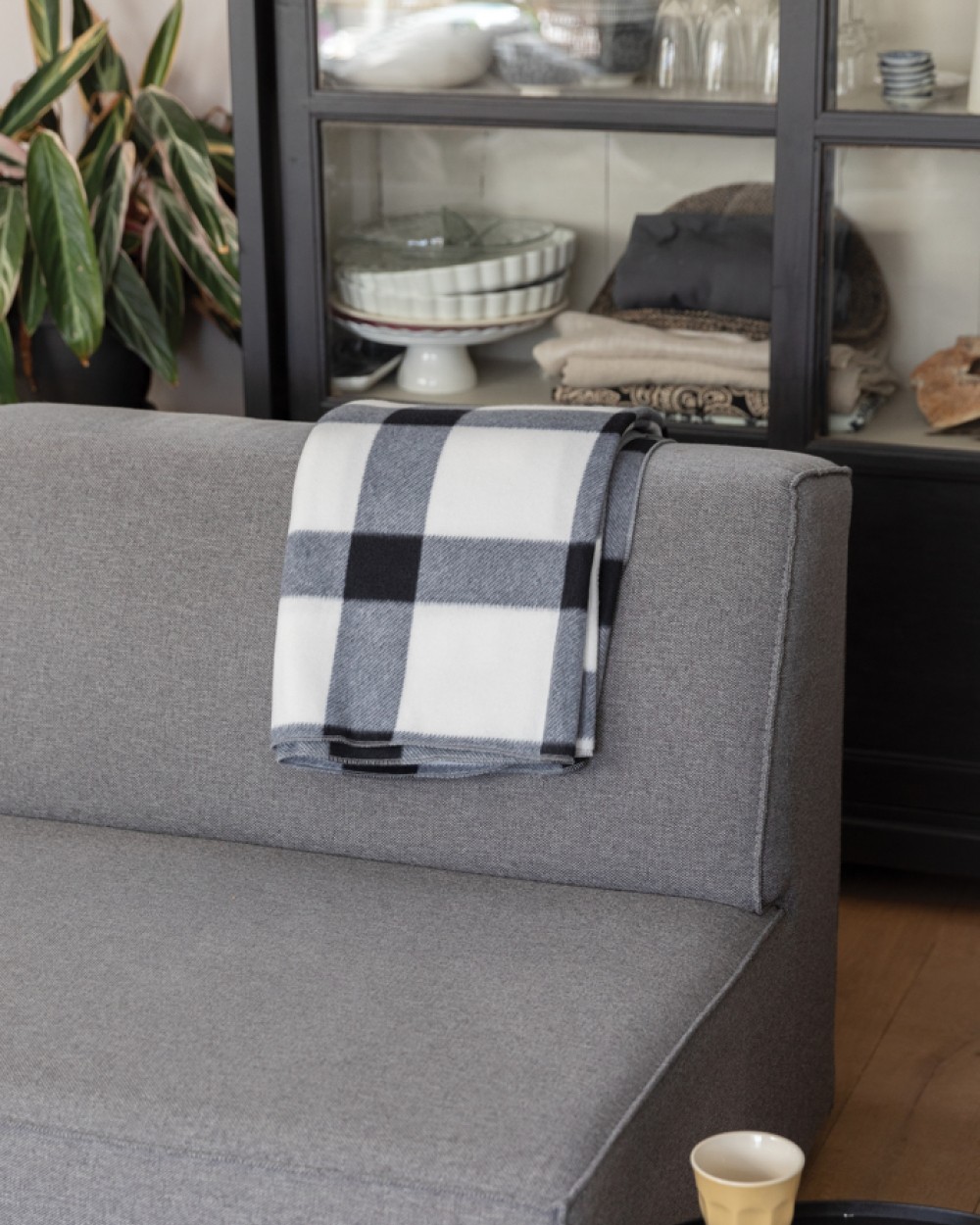 4DO Weiche karierte Fleece-Decke Plaids personalisierbar