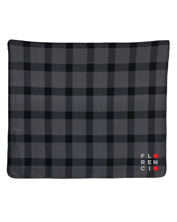 4DO Weiche karierte Fleece-Decke Plaids personalisierbar