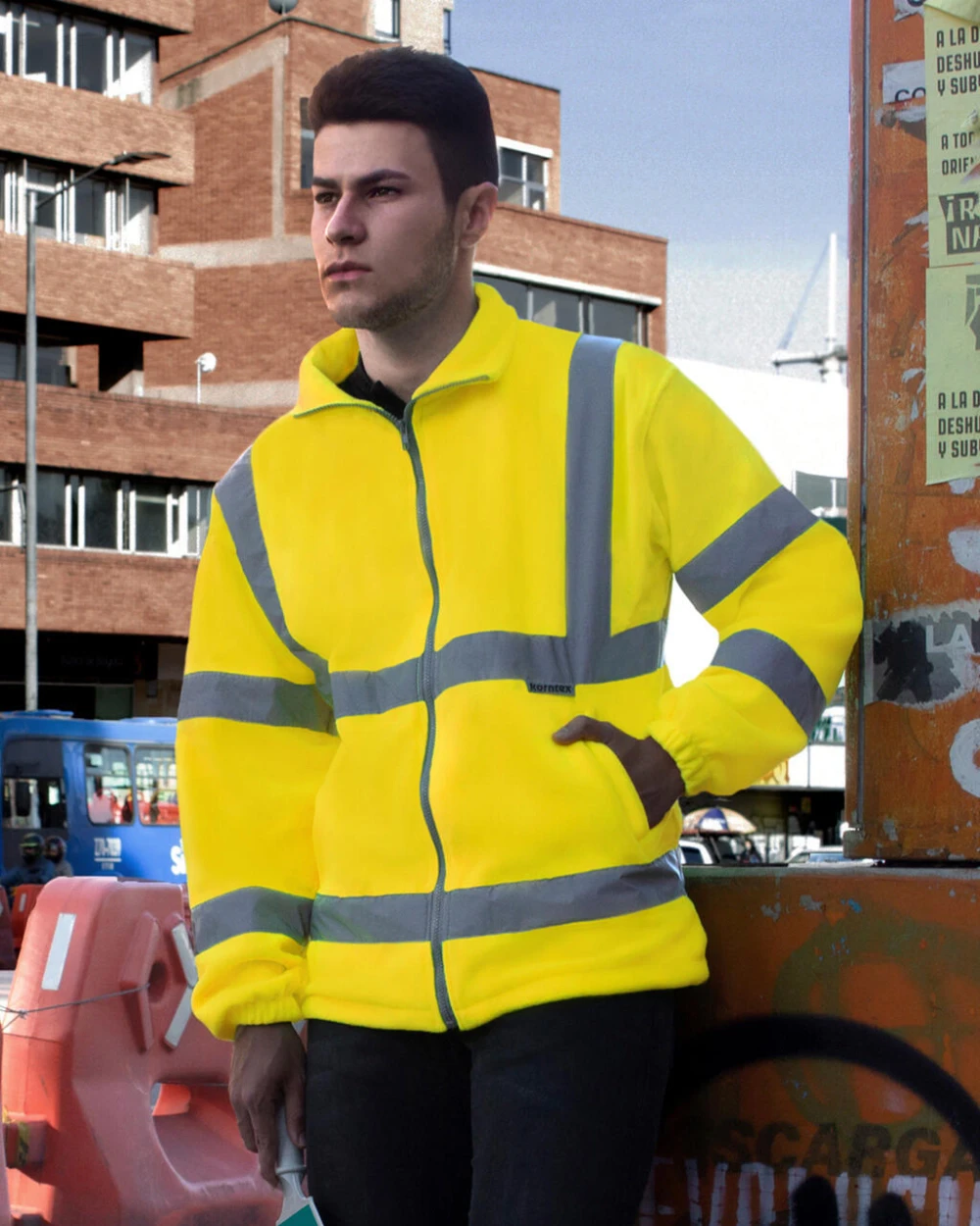 KORNTEX Hi-Vis Fleece Jacket "Bergen" Polar Fleeces personalisierbar