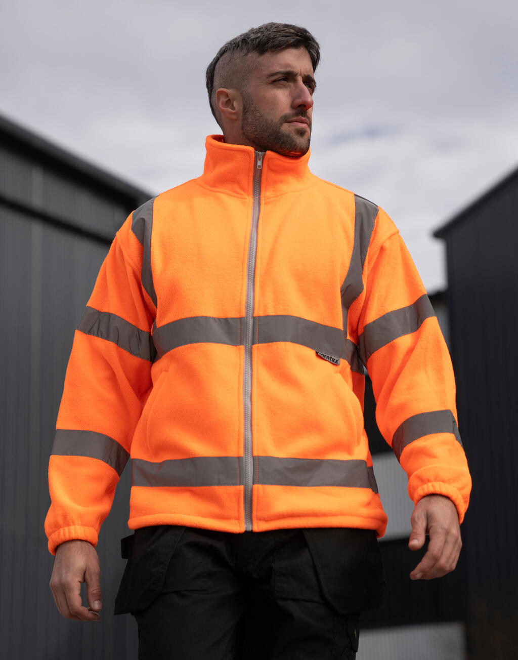 Polar Fleeces KORNTEX Hi-Vis Fleece Jacket "Bergen" voor bedrukking &amp; borduring