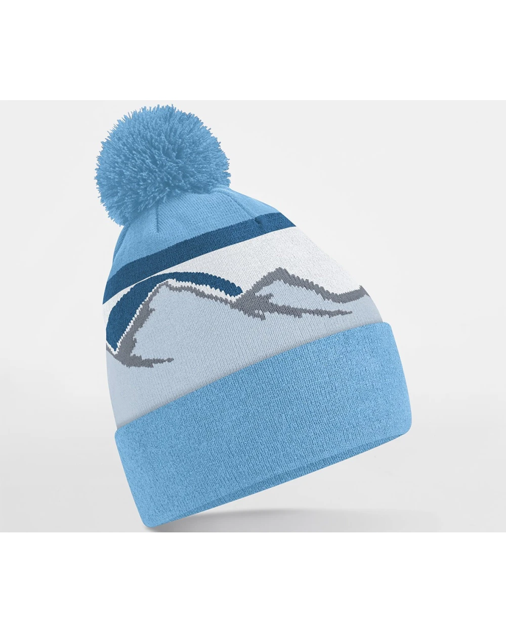 Casquettes personnalisable BEECHFIELD POMPOM MOUNTAIN PEAKS BEANIE