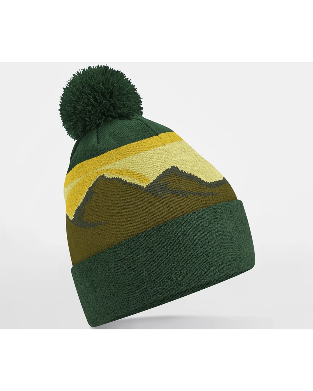 Casquettes personnalisable BEECHFIELD POMPOM MOUNTAIN PEAKS BEANIE