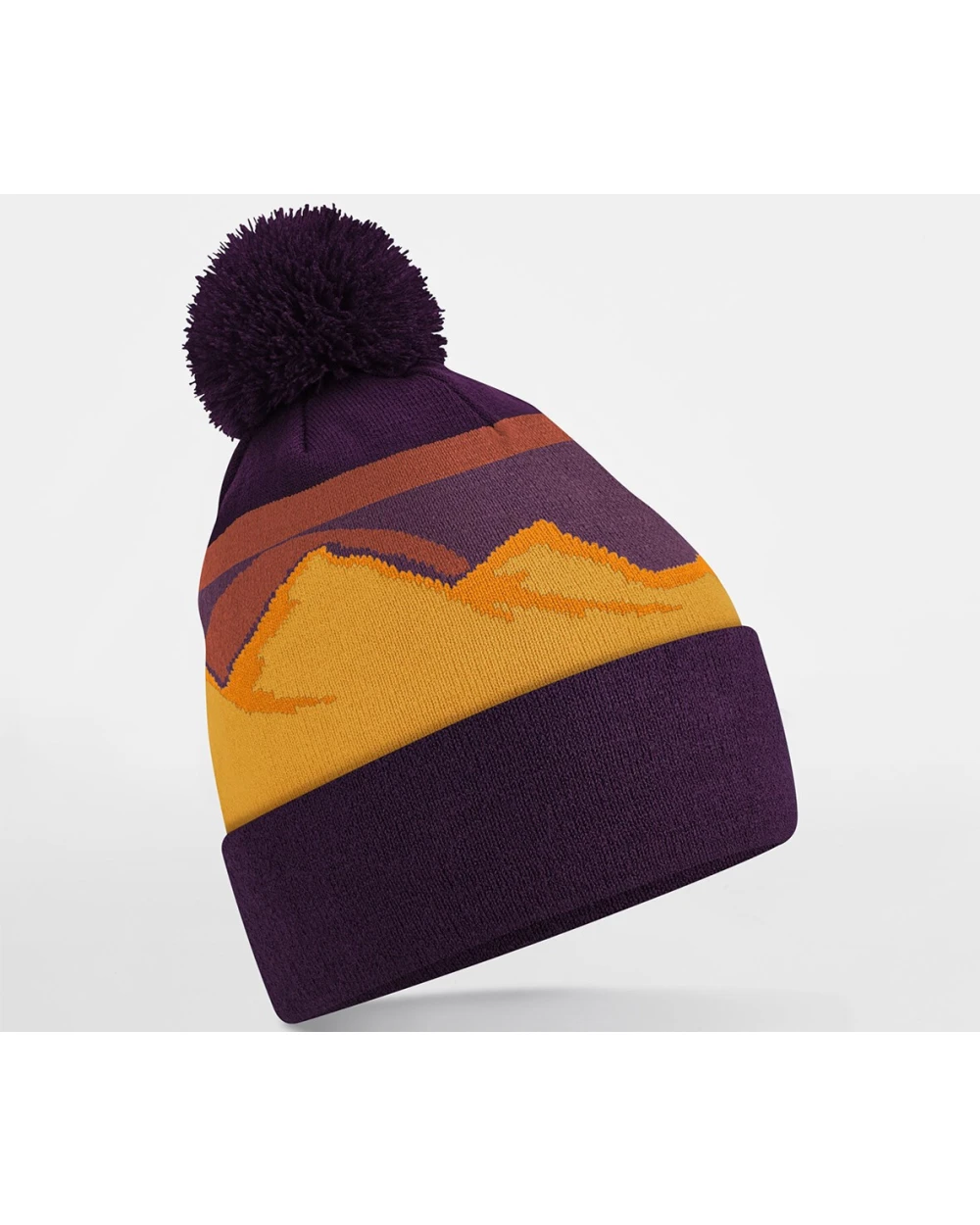 Casquettes personnalisable BEECHFIELD POMPOM MOUNTAIN PEAKS BEANIE