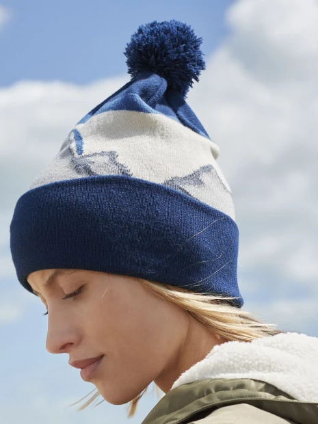 Casquettes à personnaliser BEECHFIELD POMPOM MOUNTAIN PEAKS BEANIE 