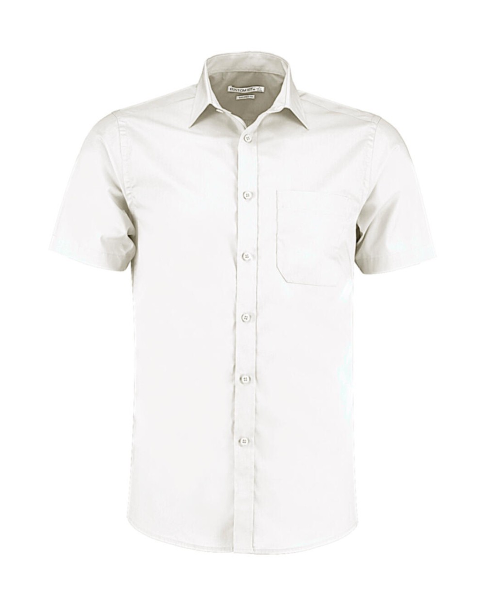 Hemden KUSTOM KIT Tailored Fit Poplin Shirt SSL voor bedrukking &amp; borduring