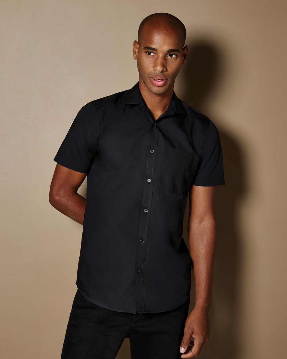 Chemises personnalisable KUSTOM KIT Tailored Fit Poplin Shirt SSL