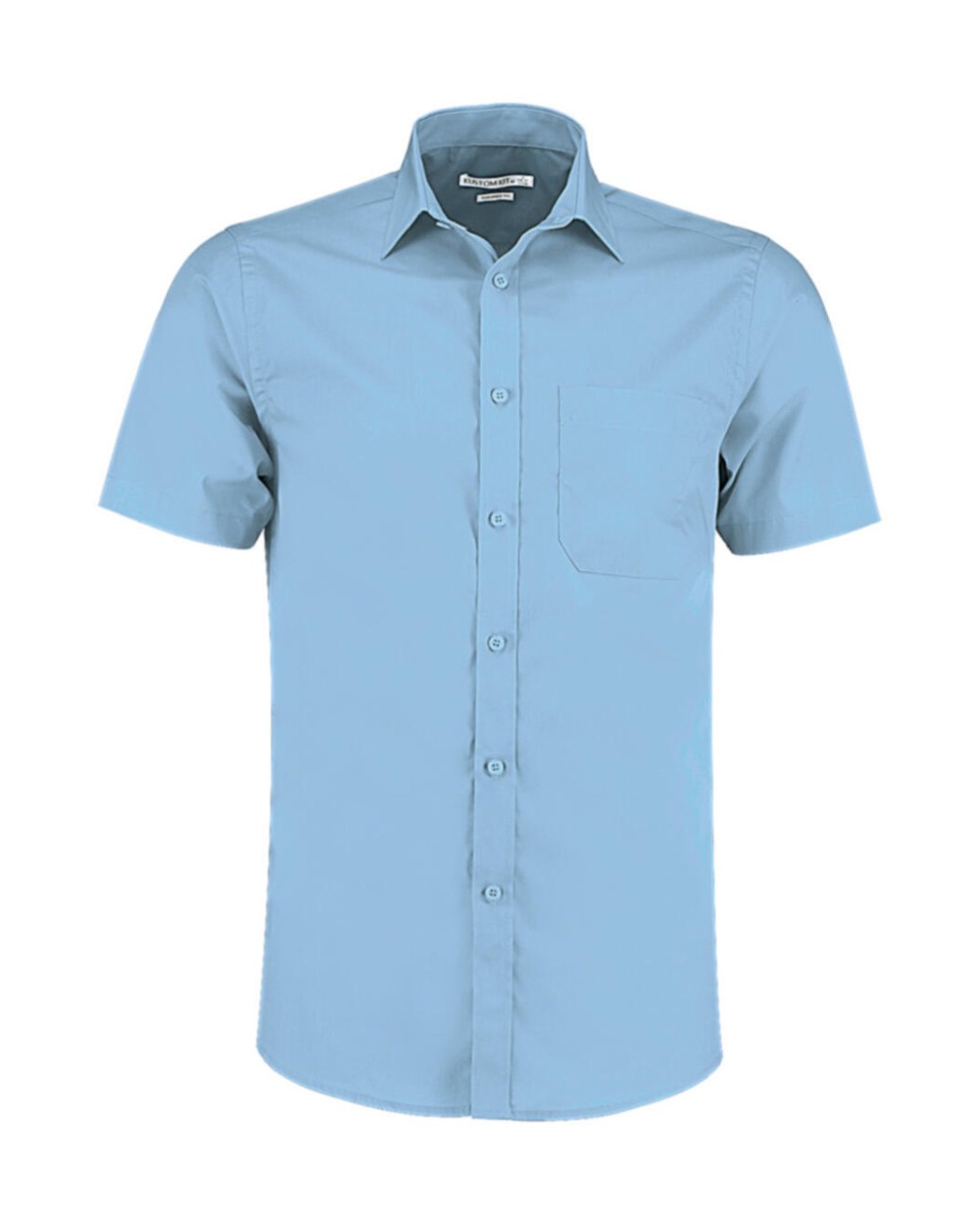 Hemden KUSTOM KIT Tailored Fit Poplin Shirt SSL voor bedrukking &amp; borduring