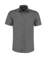 Hemden KUSTOM KIT Tailored Fit Poplin Shirt SSL voor bedrukking &amp; borduring