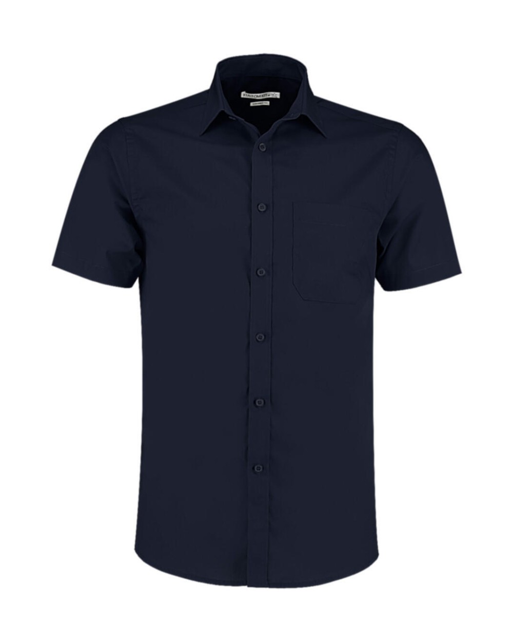 Hemden KUSTOM KIT Tailored Fit Poplin Shirt SSL voor bedrukking &amp; borduring