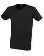 T-shirts SKINNIFIT Men's Stretch Feel Good V-neck T-shirt voor bedrukking &amp; borduring