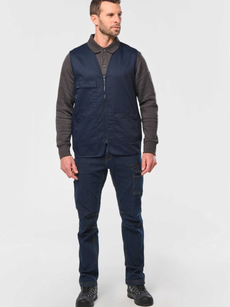 Vestes à personnaliser WK. DESIGNED TO WORK Gilet polycoton multipoches unisexe 