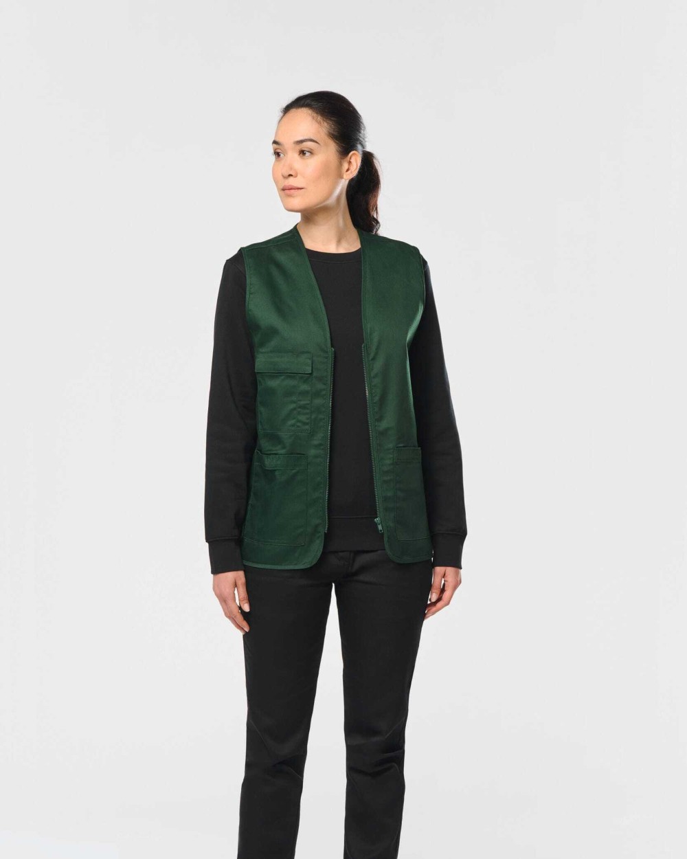 Jassen WK. DESIGNED TO WORK Gilet polykatoen multizakken voor bedrukking &amp; borduring