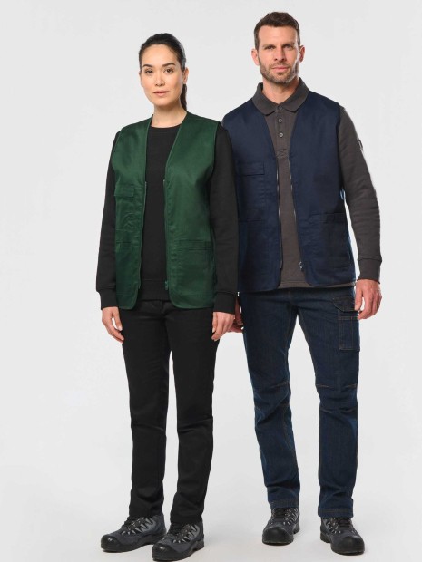 Vestes à personnaliser WK. DESIGNED TO WORK Gilet polycoton multipoches unisexe 