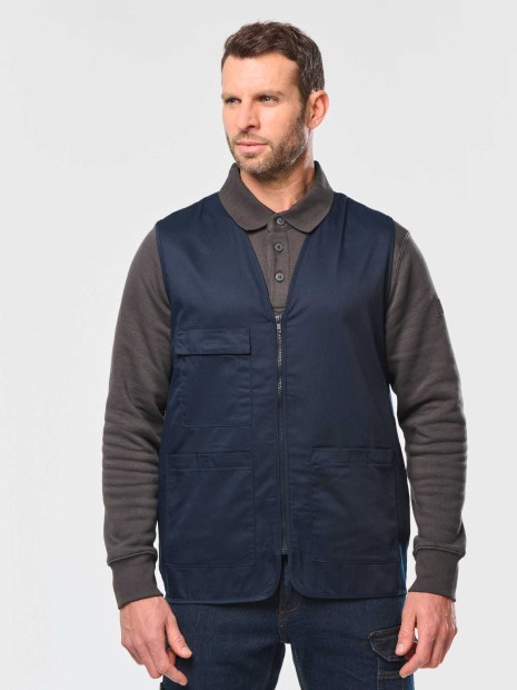 Vestes à personnaliser WK. DESIGNED TO WORK Gilet polycoton multipoches unisexe 