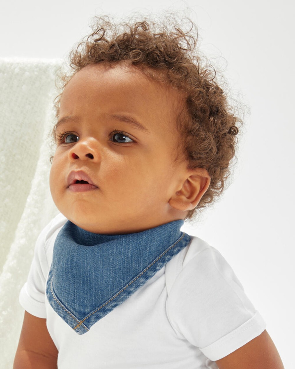 Baby artikelen BABYBUGZ Baby Rocks Denim Bandana Bib voor bedrukking &amp; borduring