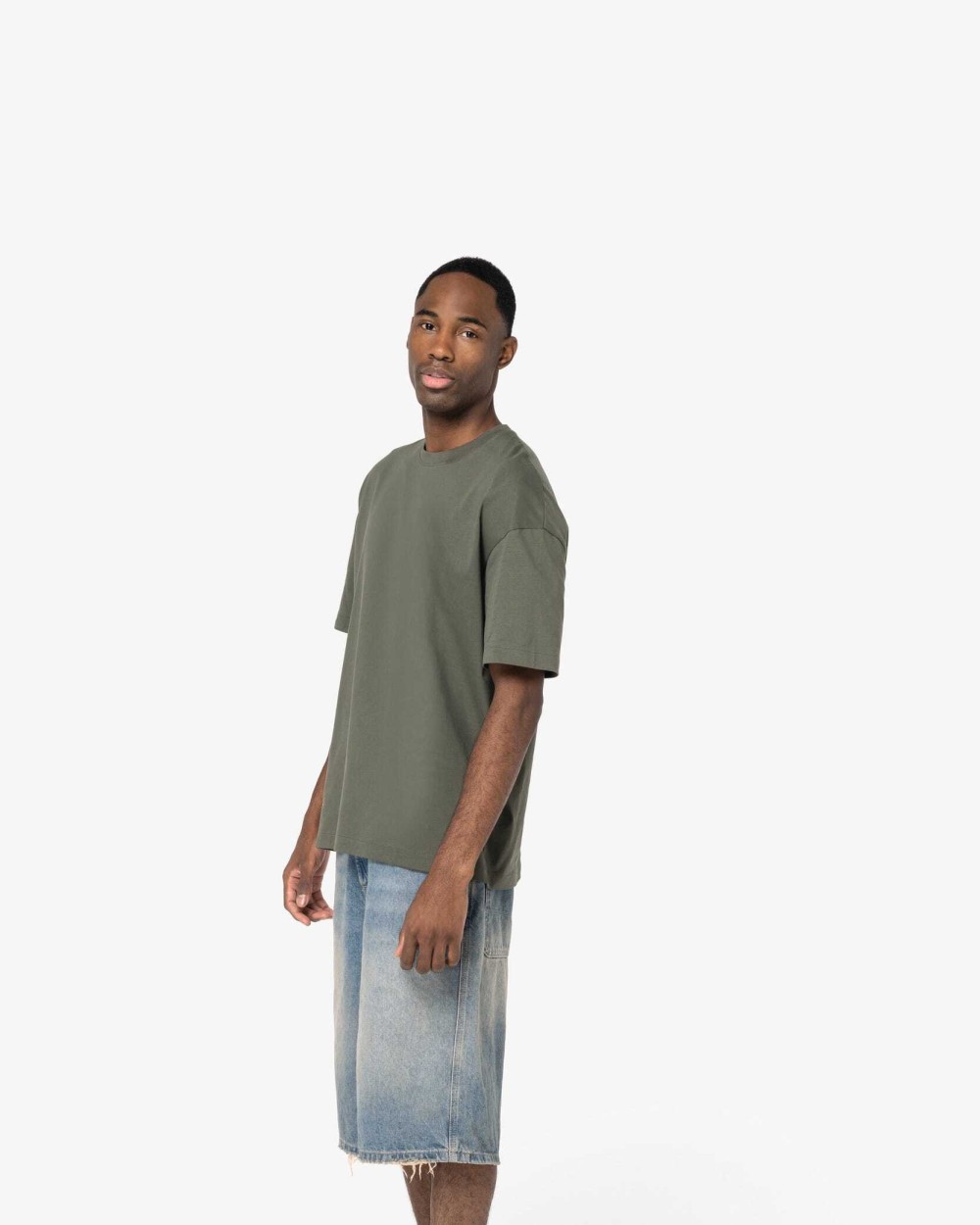 T-shirts NATIVE SPIRIT Ecologisch oversized heren-T-shirt voor bedrukking &amp; borduring