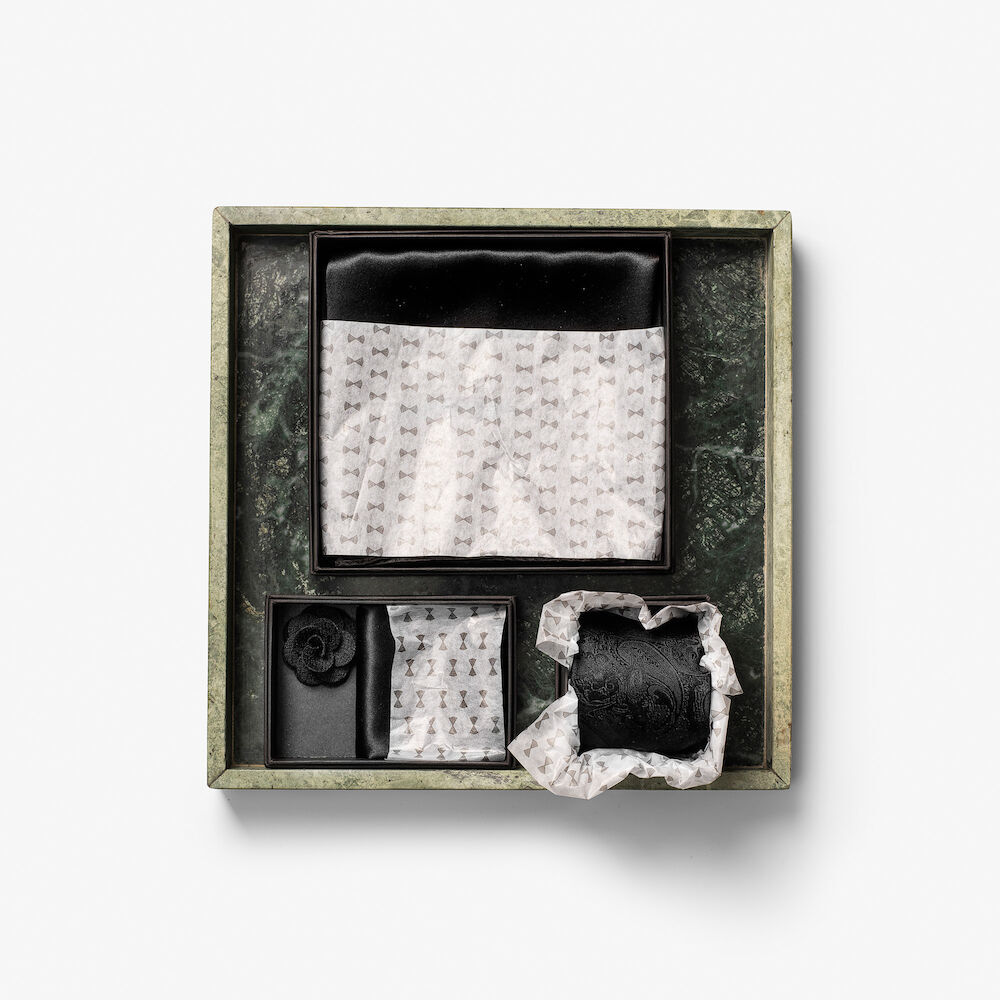 Bandanas, Foulards & Cravates personnalisable J. HARVEST & FROST Solid Paisley Tie With Giftbox