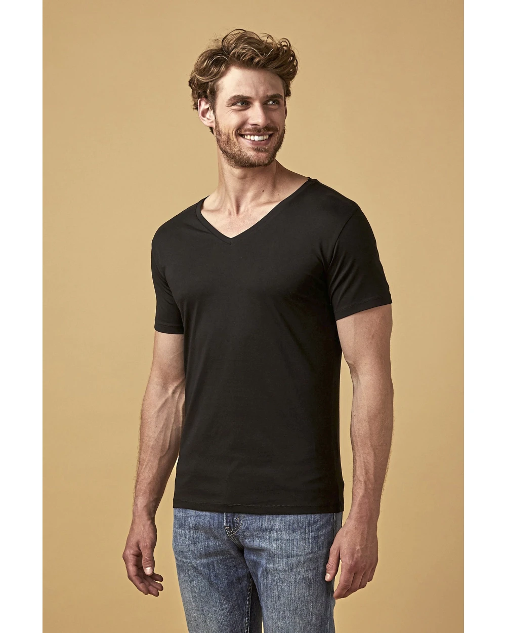 T-shirts PROMODORO Men´s V-Neck T-Shirt voor bedrukking &amp; borduring