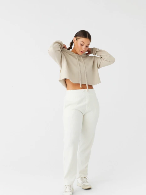 Sweat-shirts à personnaliser BELLA-CANVAS Sweat-shirt crop à capuche femme 