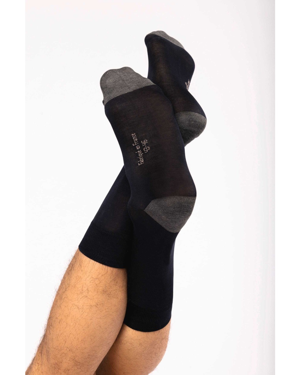 Sous-Vêtements personnalisable KARIBAN Chaussettes de ville mi-hautes coton mercerisé Origine France Garantie