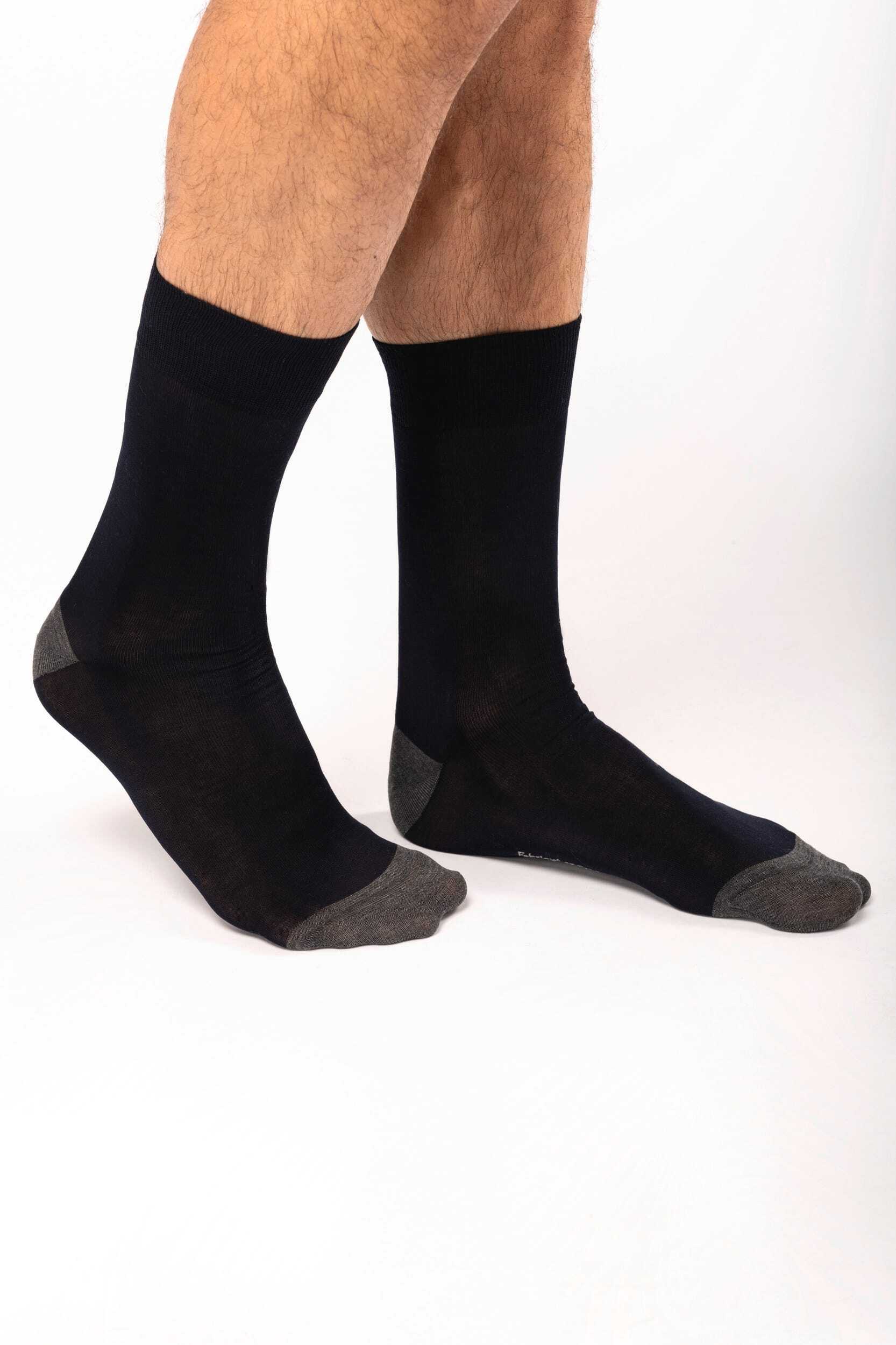 Sous-Vêtements personnalisable KARIBAN Chaussettes de ville mi-hautes coton mercerisé Origine France Garantie